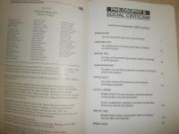 PHILOSOPHY &SOCIAL CRITICISM　　vol24 no6 1998