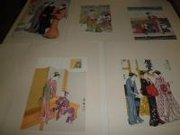 写楽6枚　歌麿15枚　清長4枚　春信3枚　　計28枚セット　　印刷された浮世絵　ゆうパック100サイズ発送