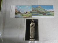 絵葉書　第4回文部省美術展覧会　1910年　明治43年　9枚　優待券付　　袋付　S3下段