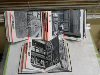 岩波写真文庫　ファイル3冊セット　計18冊　　正倉院　千代田城　美人画　鳥獣戯画　源氏物語絵巻　ほか　　ヤケシミ汚難痛有　　レターパックプラス送付　　E3右