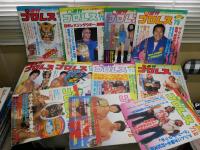 週刊プロレス　創刊号‐289号　不揃46冊セット　ヤケシミ汚難痛有　誠心会館プログラム1部有　　ゆうパック送付　　S1上段　