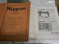 英文洋書3冊セット　・Nippon   No1・2　2冊　1928・29年　　・MANUAL　TRAINING　MAGAZINE　No10　1922年4月　計3冊セット　ヤケシミ汚難有　H3左2箱