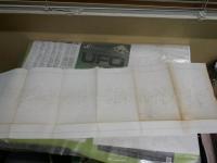 豊橋市本町・札木町・呉服町　案内図1枚　　4折れ　　ヤケシミ汚難有　E10右側奥箱