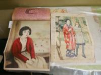 少女倶楽部　　不揃4冊セット　　7巻11号　8巻1・2号　号数不明本1冊　　ヤケシミ汚難痛有　破れ切れ有　　E2左中