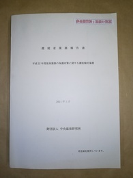 環境省業務報告書 平成22年度温泉資源の保護対策にかんする調査検討業務