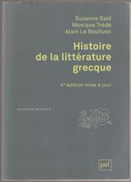 Histoire de la littérature grecque.