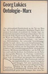 Zur Ontologie des gesellschaftlichen Seins : die ontologischen Grundprinzipien von Marx.