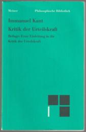 Kritik der Urteilskraft.