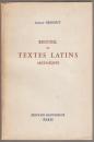 Recueil de textes latins archaïques.