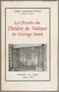 Les profils du théâtre de Nohant de George Sand.