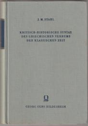 Kritisch-historische Syntax des griechischen Verbums der klassischen Zeit.