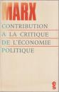 Contribution a la critique de l'économie politique