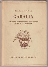 Gabalia : ein Versuch zur Geschichte der magia naturalis im 16. bis 18. Jahrhundert