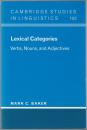 Lexical categories : verbs, nouns, and adjectives