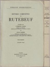 Oeuvres complètes de Rutebeuf.