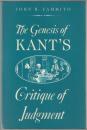 The genesis of Kant's critique of judgment.
