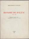 Honoré de Balzac, 1799-1850 : exposition organisée pour commémorer le centenaire de sa mort.