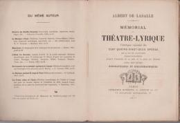 Memorial du Theatre-Lyrique. Catalogue raisonne des cent quatre-vingt-deux operas