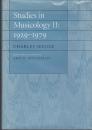 Studies in musicology II, 1929-1979