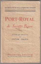 Port-Royal de Sainte-Beuve.