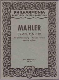 Symphonie IX : Revidieete fassung - Revised version - Version revisee