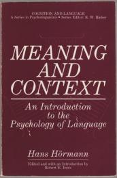 Meaning and context : an introduction to the psychology of language