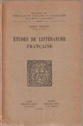 Études de littérature française