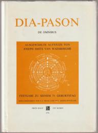 Dia-pason = De omnibus : ausgewahlte Aufsatze von Joseph Smits van Waesberghe : Festgabe zu seinem 75.