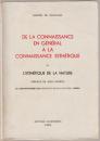 De la connaissance en général à la connaissance esthétique : l'esthétique de la nature