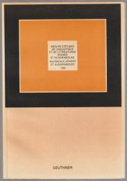 Matériaux arabes et sudarabiques : MAS : recherches en cours : 1983.