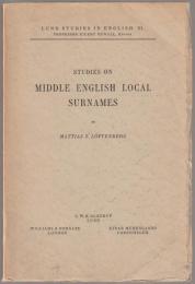 Studies on Middle English local surnames.