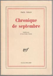 Chronique de septembre.