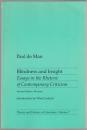 Blindness and insight : essays in the rhetoric of contemporary criticism