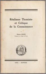 Réalisme thomiste et critique de la connaissance.