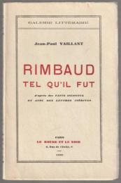 Rimbaud tel qu'il fut. D'après des faits inconnus et avec des lettres inédites.