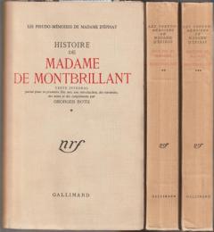 Histoire de madame de Montbrillant : les pseudo-mémoires de madame d'Épinay.