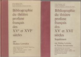 Bibliographie du théâtre profane français des XVe et XVIe siècles.