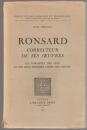 Ronsard, correcteur de ses œuvres : les variantes des odes et des deux premiers livres des amours.