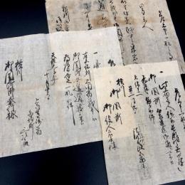 上州碓氷横川通行手形　３通　天保期写