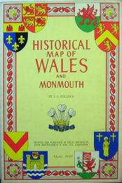 HISTORICAL MAP OF WALES AND MONMOUTH　イラスト地図　Bartholomews