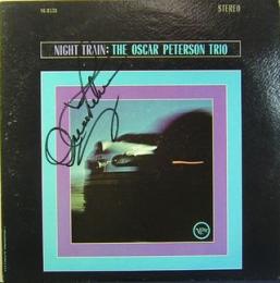 オスカー・ピーターソン　サイン入りアナログ・レコード NIGHT TRAIN