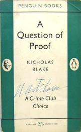 NICHIOLAS BLAKE／A Question of Proof   PENGUIN BOOKS 1101　