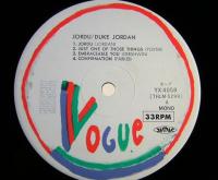 LPレコード　DUKE JORDAN TRIO　デューク・ジョーダン／ジョードゥ