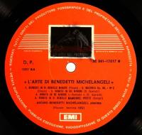 LPレコード　ミケランジェリ　L'ARTE DI BENEDETTI MICHELANGELI  EMI伊盤