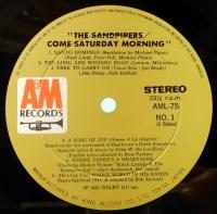 LPレコード　サンドパイパーズ／涙の天使　COME SATURDAY MORNING
