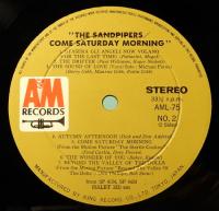 LPレコード　サンドパイパーズ／涙の天使　COME SATURDAY MORNING