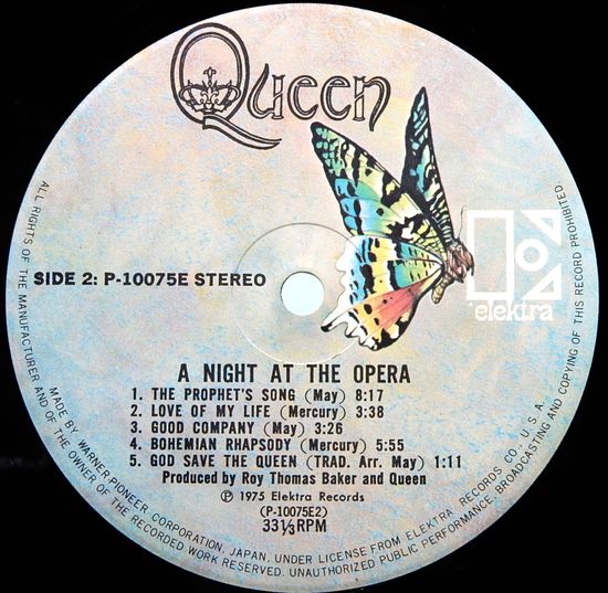 LPレコード クイーン／オペラ座の夜(番号＝P-10075E) / 古本、中古本