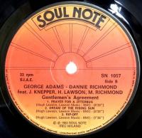 LPレコード　ジョージ・アダムス～ダニー・リッチモンド／GENTLEMEN'S AGREEMENT  イタリア盤