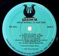 LPレコード　ケニー・バレル／Kenny Burrell～In New York　US盤
