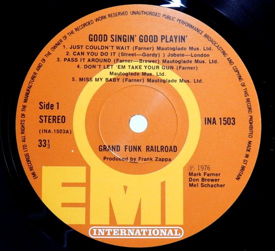 LPレコード Grand Funk Railroad ／Good Singin' Good Playin